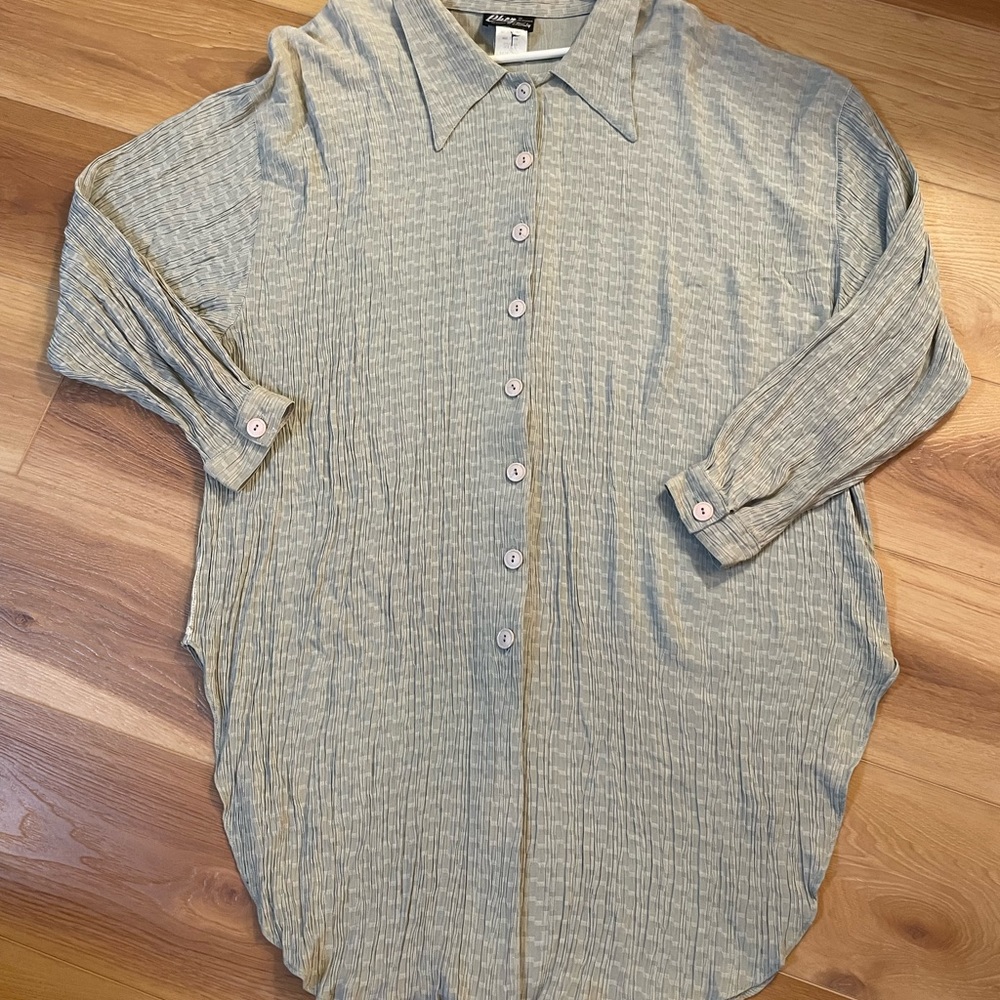 VTG Chez California by Tandy Oversized Top Lagenlook 24W Buttons